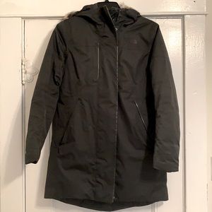 North Face charcoal grey parka size large